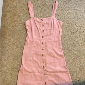 Pink button up dress